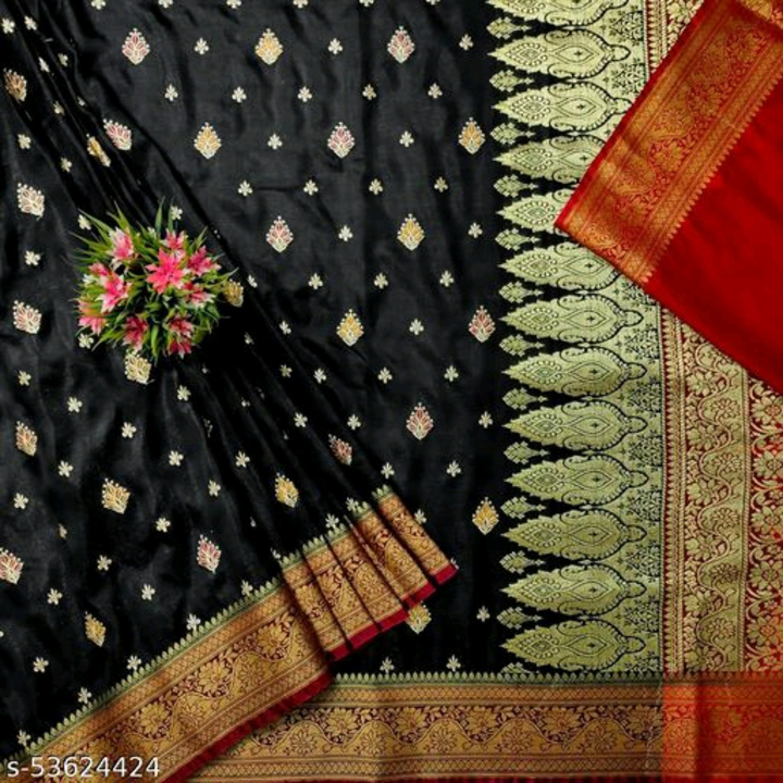 Banarasi satin silk saree uploaded by Saree udyog on 6/16/2023