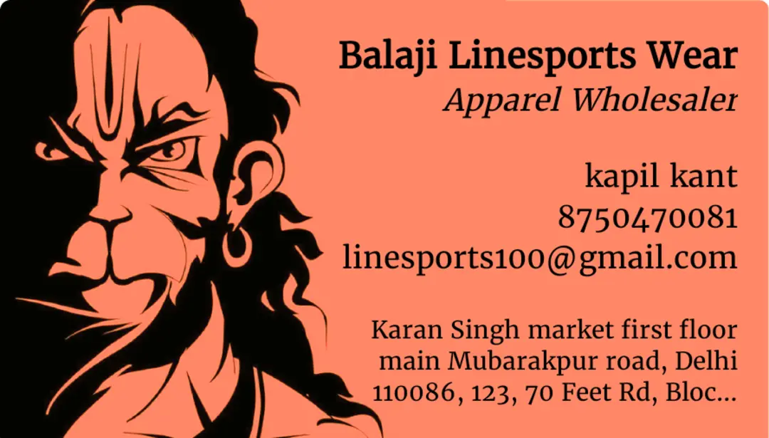 Visiting card store images of Linesports
