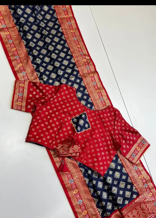 Smooth moonga patola silk saree  uploaded by SS fashion world on 6/16/2023