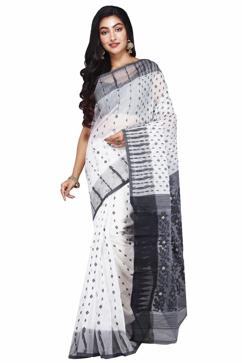 Dhakai jamdani pure cotton saree uploaded by Shivam Textile 8972616299 on 6/1/2024