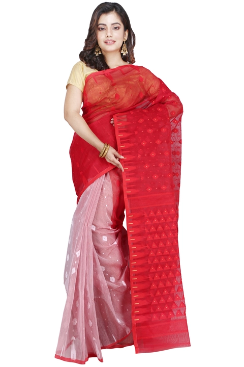 Dhakai jamdani pure cotton saree uploaded by Shivam Textile 8972616299 on 5/21/2024
