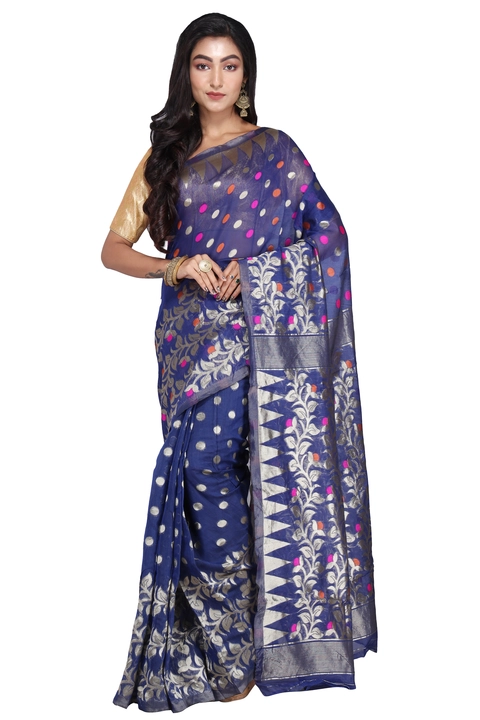 Dhakai jamdani cotton silk saree uploaded by business on 6/16/2023