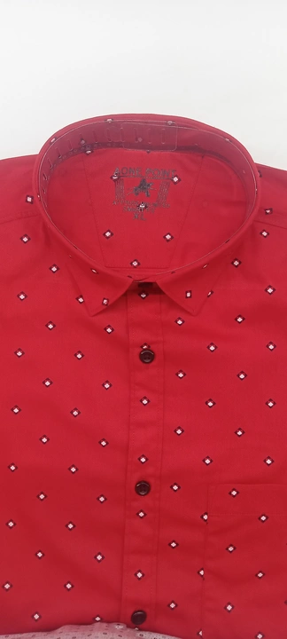 Red printed cotton shirt  uploaded by Aonepoint  on 6/16/2023