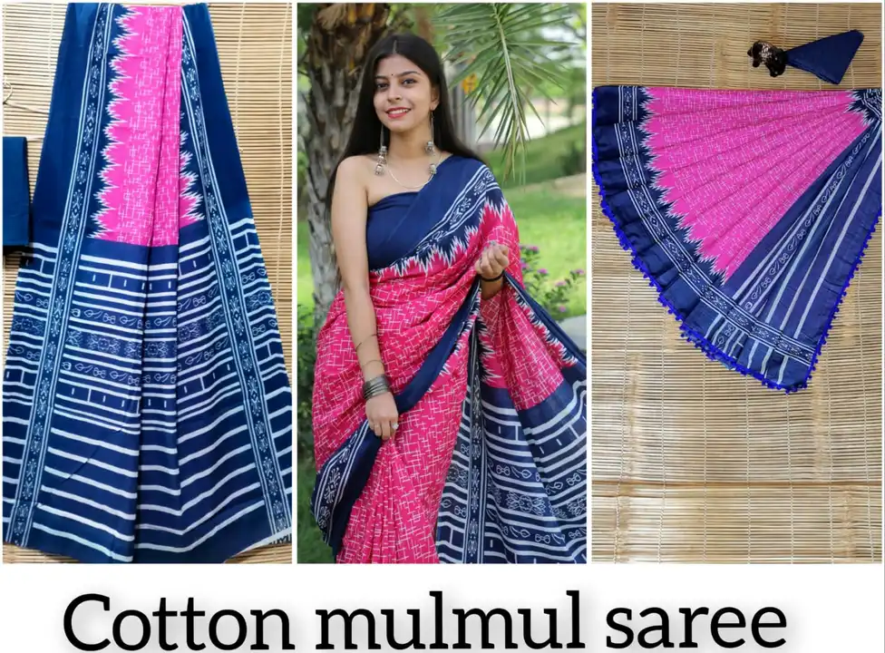 Cotton mulmul Saree Collection  uploaded by Krishna collections on 5/28/2024