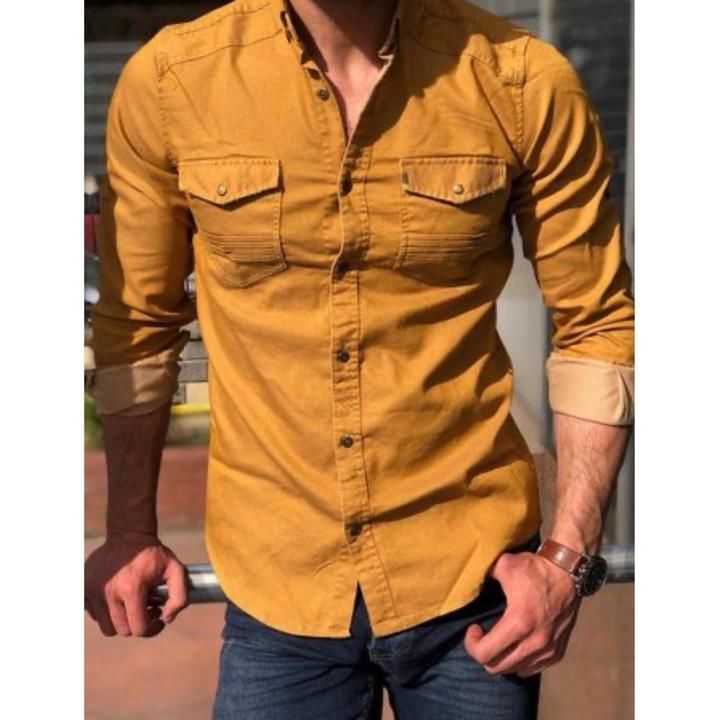 Smooth denim double Pocket shirt uploaded by business on 3/14/2021