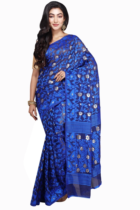 Dhakai jamdani cotton silk saree uploaded by Shivam Textile 8972616299 on 6/3/2024