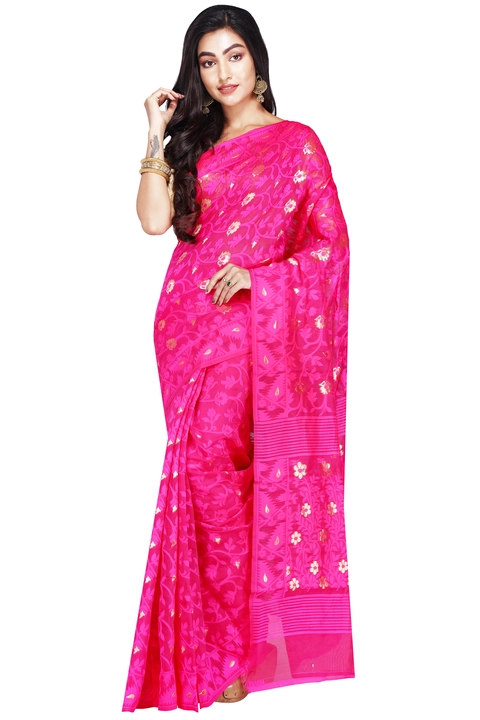 Dhakai jamdani cotton silk saree uploaded by Shivam Textile 8972616299 on 5/21/2024