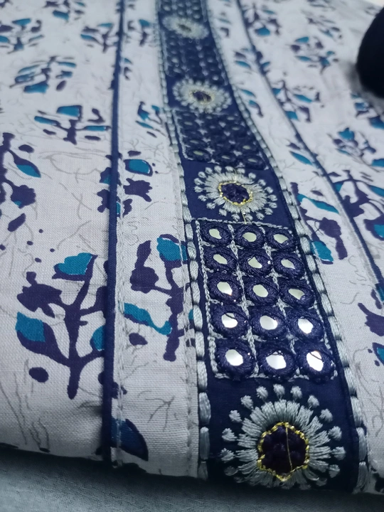 Beautifull Printed Cotton Suit with Chiffon Dupatta, Design Name Daisy uploaded by Alka Fabrics on 6/16/2023