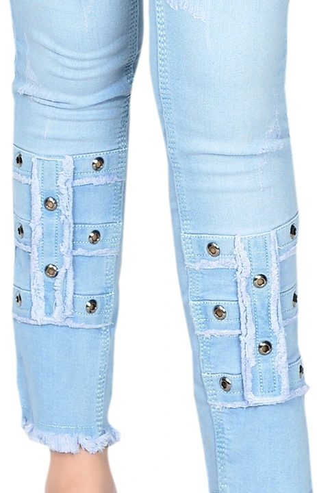 Designer Women jeans 3189 Sky blue color  uploaded by Alka Fabrics on 6/16/2023