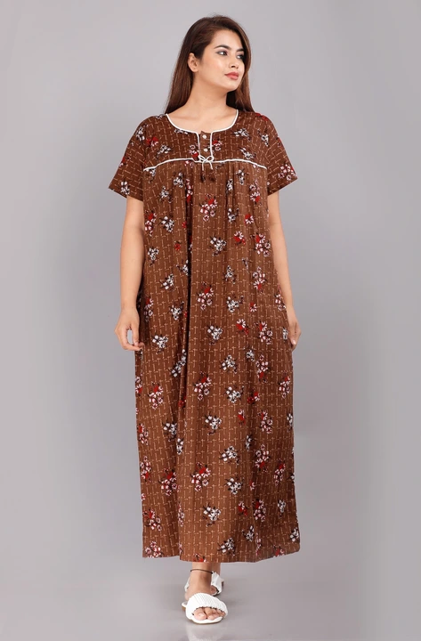 Jaipuri Cotton Nighty Gown  uploaded by Laven Exclusive on 6/16/2023