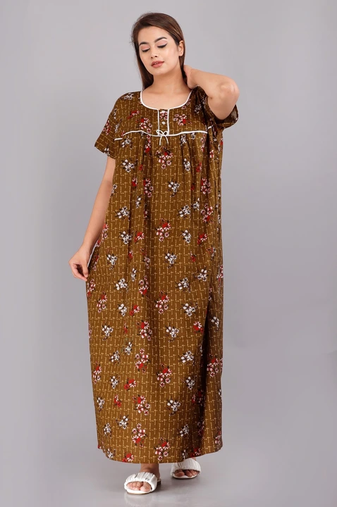 Jaipuri Cotton Nighty Gown  uploaded by Laven Exclusive on 6/16/2023