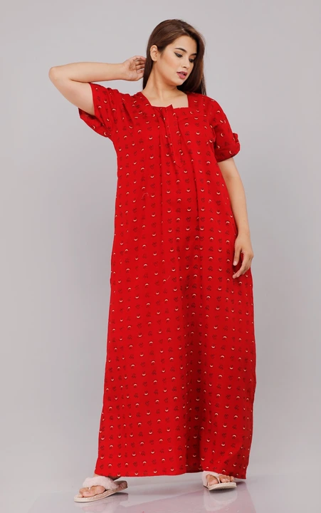 Jaipuri Cotton Nighty Gown  uploaded by Laven Exclusive on 6/16/2023