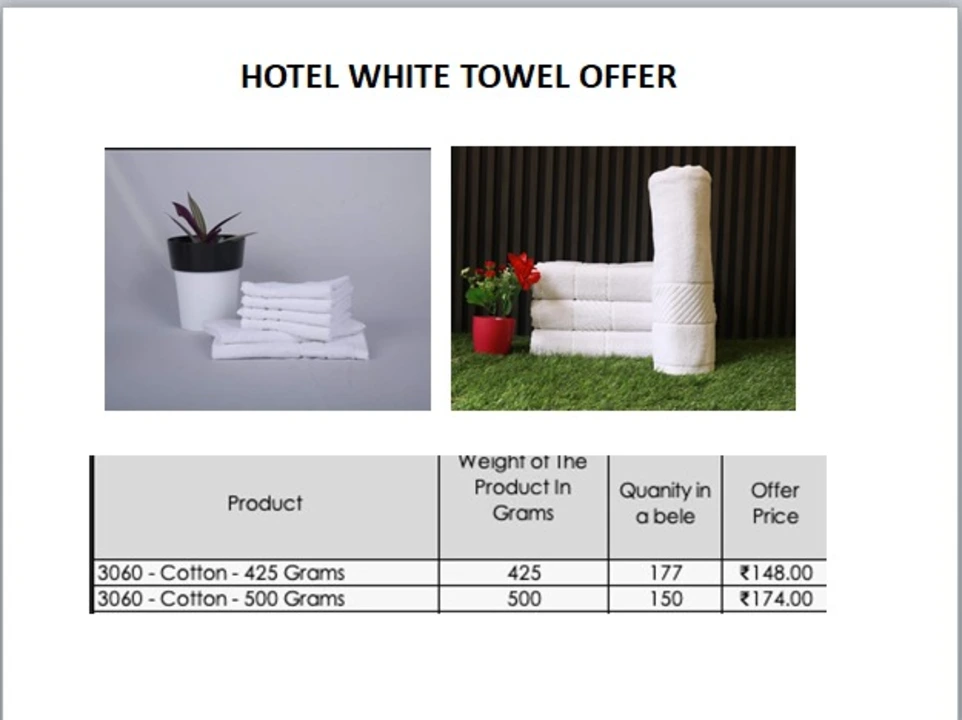 Tawel uploaded by Manufacturing of hotel line products and handloom on 6/16/2023