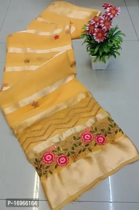 Chiffon embroidery saree uploaded by Grocery on 6/16/2023