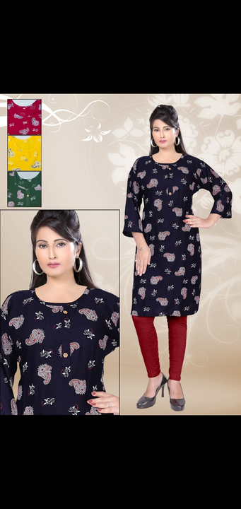 Reyon printed belseleves fancy kurtis  uploaded by Radha Creation , Maira sales for Readymade items on 5/29/2024