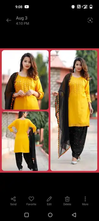 Post image https://chat.whatsapp.com/HgVLtbusKAh5d0slXdynIU

*3 PCS READY MADE STOCK*

*KURTI PANT WITH DUPATTA*
*KURTI PALAZO WITH DUPATTA*
*KURTI SARARA WITH DUPATTA* 

*ALL FANCY DESIGN FABRIC MIX*

*SIZE -S M L XL XXL MIX*

*TOTAL QUANTITY 400
 *RATE ASK ME*

*BOOK NOW ALL OVER INDIA DELIVERY AVAILABLE*