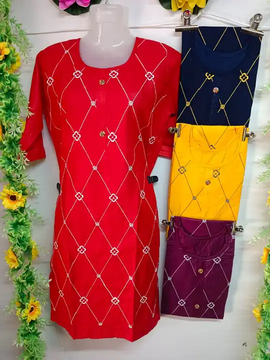 Rayon less kurti only wholesale  uploaded by Sneha collection 9593994622 call me on 6/16/2023