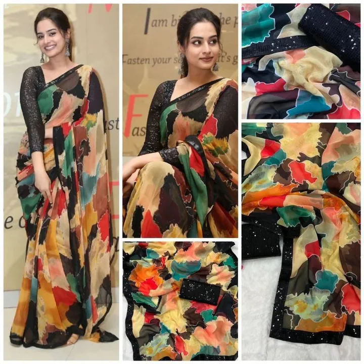 Sequence bollywood saree uploaded by Wholsale lot wala on 6/16/2023