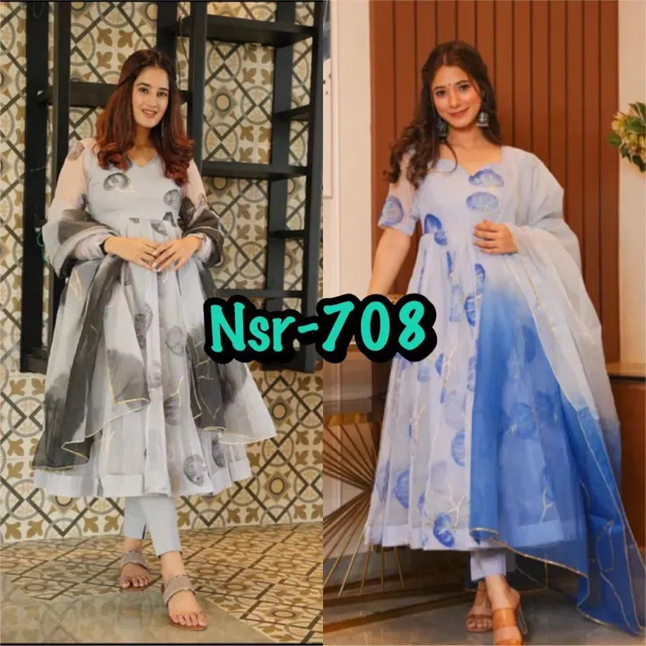 👉👗💥*Launching New Designer Party Wear Look Gown,Bottom and Dupatta*💥👗👌

*nsr-708* *(New Colour uploaded by A2z collection on 6/16/2023