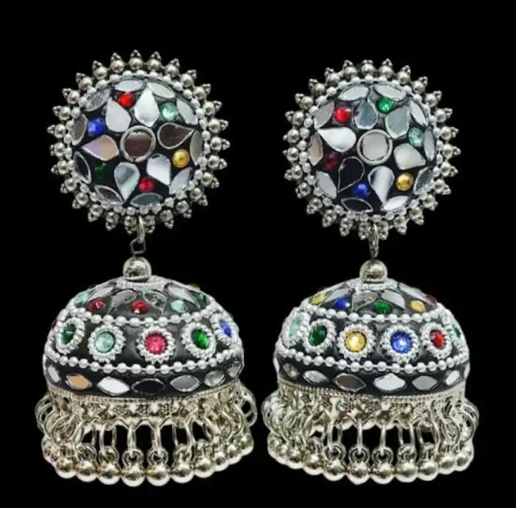 Oxidised jhumki's  uploaded by Affordable earrings collection  on 5/28/2024