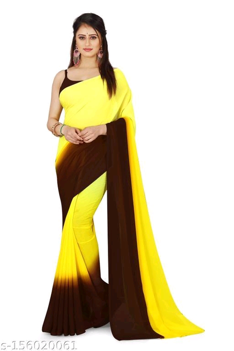 Yellow saree uploaded by Majestic Sarees on 5/19/2024