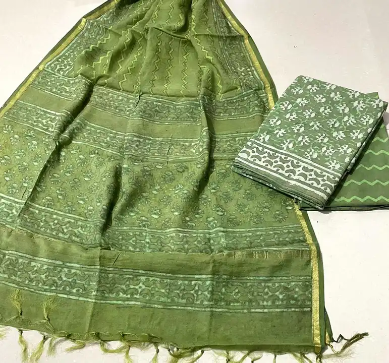 Cotton suit with chanderi duppata  uploaded by Kala hand prints on 6/16/2023