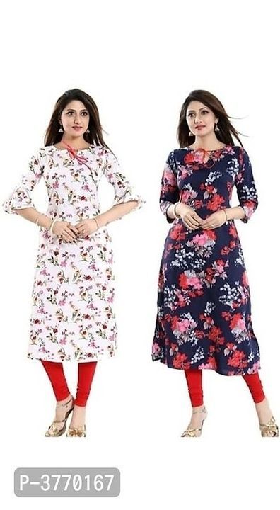 Plus Size Crepe Printed Kurtas Combo uploaded by business on 3/14/2021