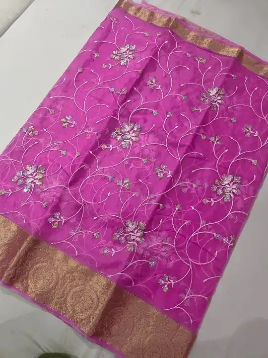 Organza saree uploaded by business on 6/17/2023