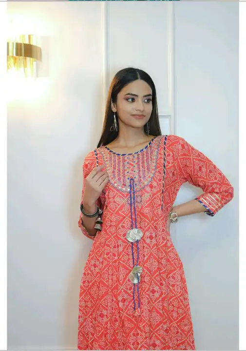 Cotton embroidered Kurti sale uploaded by DharamAsha Creations on 6/17/2023
