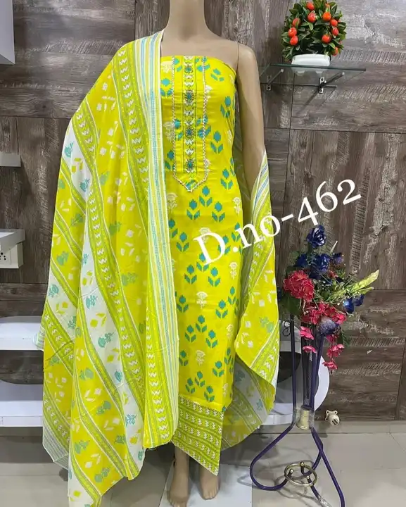 Cotton dress material  uploaded by Sheroes Collection on 6/17/2023
