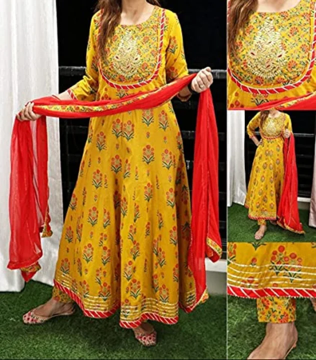 Anarkali pant and dupatta
3pic
Fabric - reyon  uploaded by Jh enterprise on 6/17/2023