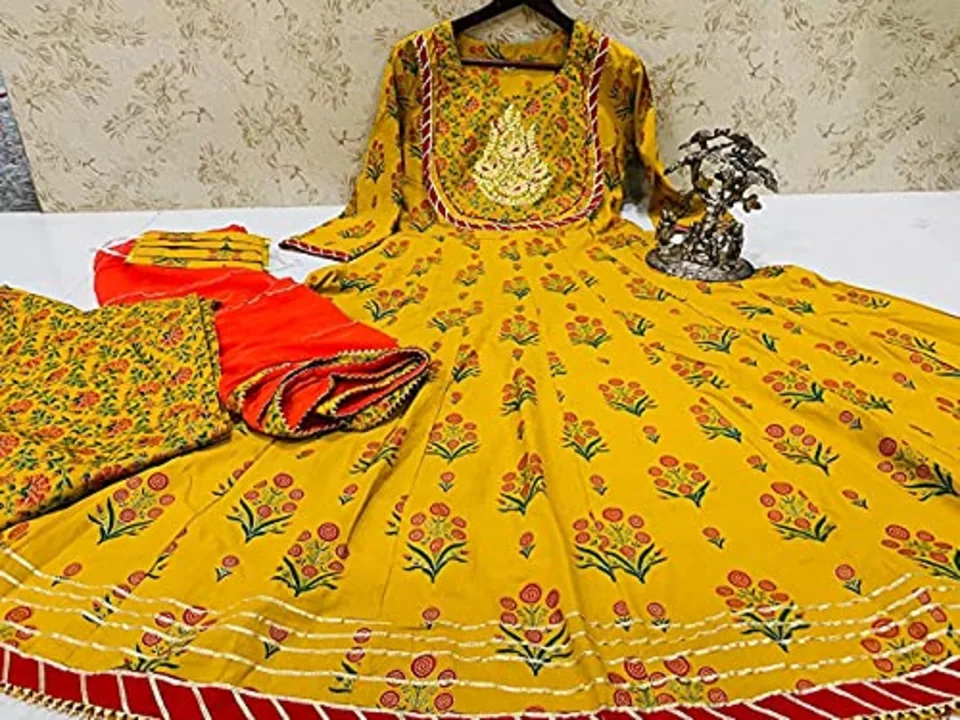 Anarkali pant and dupatta
3pic
Fabric - reyon  uploaded by Jh enterprise on 6/17/2023