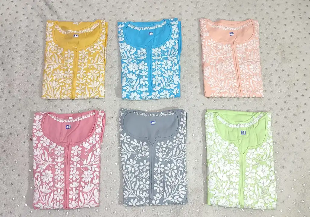 Chikankari modal tie n dye set 

Fabric - 100% pure modal

Work - Chikankari hand work

Size - 38 to uploaded by Aanvi fab on 6/17/2023