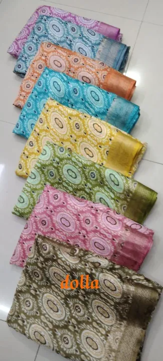dola silk sarees  uploaded by The Lord Krishna Fab on 6/17/2023