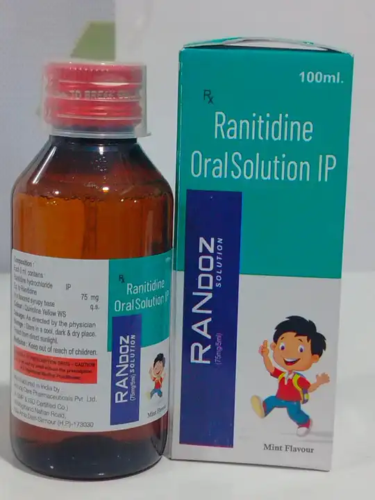 Randoz -ranitidine oral solution 100 ml ,mrp 85/bottle uploaded by business on 6/17/2023