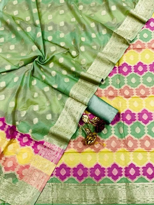 *LOREX Cotton silk RANGKART*  
*Banarasi Suit*

Banarasi cotton silk lorex & Multi color weaved rang uploaded by Aanvi fab on 6/17/2023