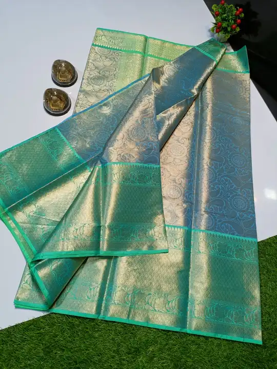 New banarasi zari tanchui silk sarees uploaded by business on 6/17/2023