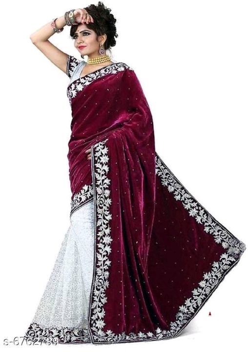 Saree Fabric: Velvet
Blouse: Separate  uploaded by business on 3/14/2021