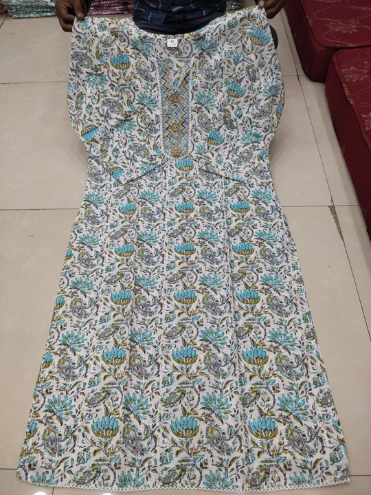 PURE COTTON KURTI PEN T uploaded by Sushil prints on 6/17/2023