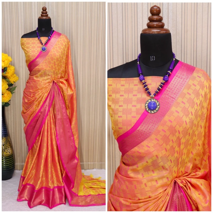 Jacquard silk saree uploaded by The Shopping Icon on 6/17/2023