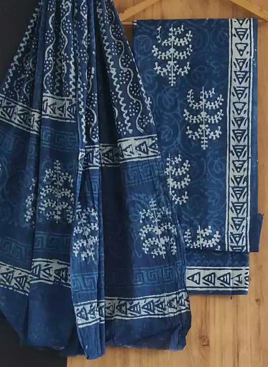 Bagru Hand block printed cotton suit with cotton dupatta  uploaded by The print house  on 6/17/2023