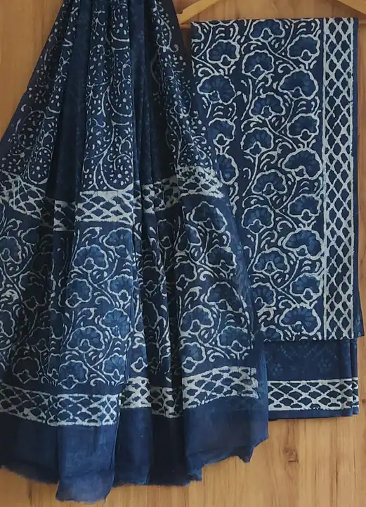 Bagru Hand block printed cotton suit with cotton dupatta  uploaded by The print house  on 6/17/2023