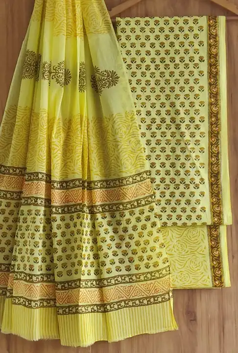 Bagru Hand block printed cotton suit with cotton dupatta  uploaded by The print house  on 6/17/2023