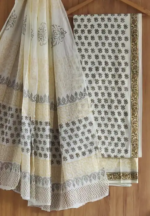 Bagru Hand block printed pure cotton suit with cotton dupatta. uploaded by The print house  on 6/17/2023