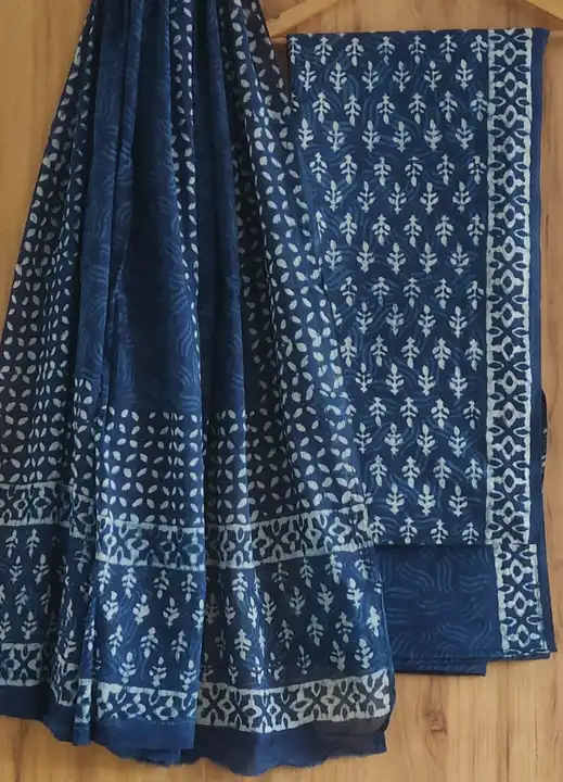Bagru Hand block printed pure cotton suit with cotton dupatta. uploaded by The print house  on 6/17/2023