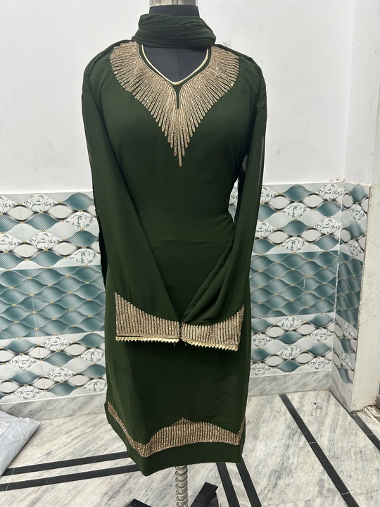 Pure Hand Work Ladies Suits uploaded by YAMEEN ZARI ART on 6/17/2023