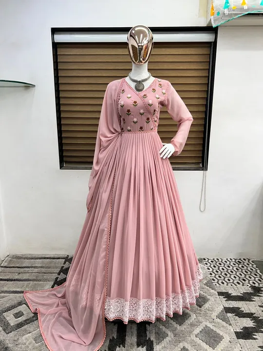 *ZSR-3022* ❤️👌

👉👗💥*Launching New Designer Party Wear Look Gown, Bottom and Dupatta in Fully Hea uploaded by Fashion Textile  on 6/17/2023