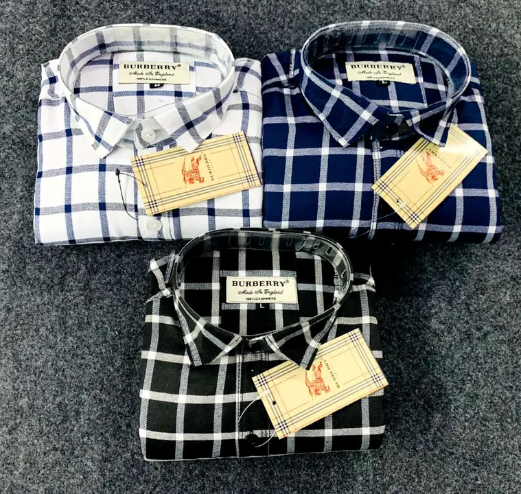 BURBURRY TWILL FABRIC BRANDED MENS SHIRT WITH POCKET AND CHECK  uploaded by CRIBET on 6/17/2023