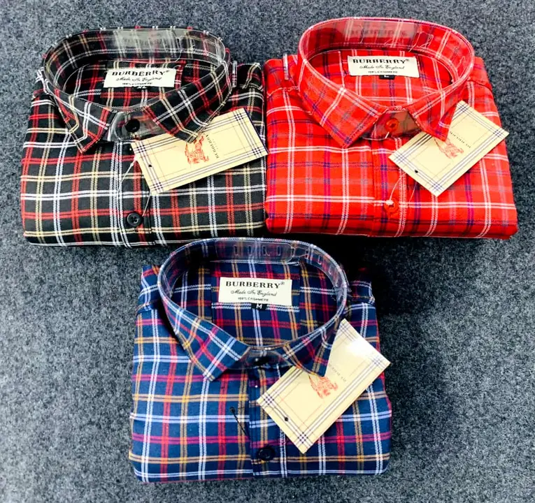 BURBURRY TWILL FABRIC BRANDED MENS SHIRT WITH POCKET AND CHECK  uploaded by CRIBET on 6/17/2023