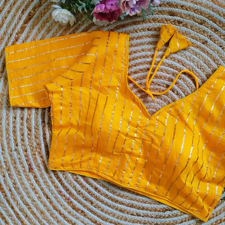 Chanderi blouse uploaded by 7 pleats on 6/17/2023